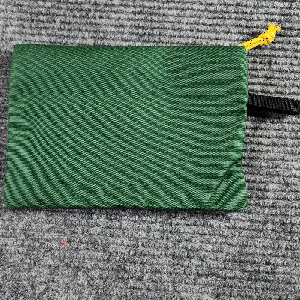 L.L. Bean Stowaway Travel/Organizer Accessory Pouch Green Yellow Zip - Picture 3 of 4